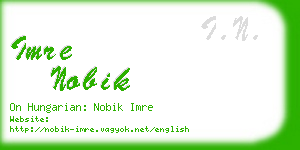 imre nobik business card